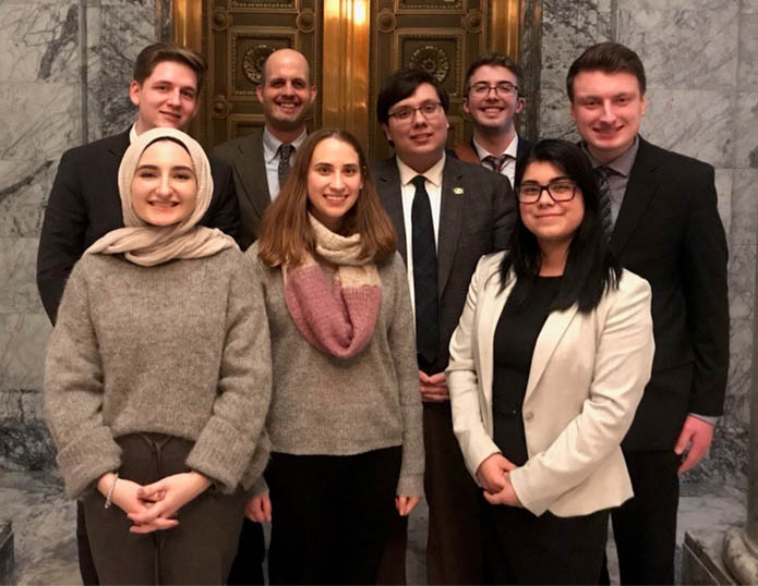 Rep. Drew Hansen with students