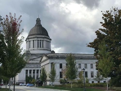 Legislative Building on a cloudy March day
