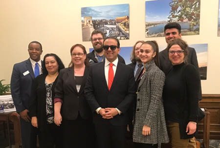 Tacoma Community College representatives with Lt. Gov. Cyrus Habib