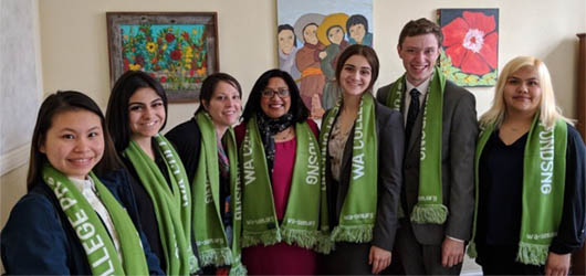 Students at the Washington Student Engagement Network's Advocacy Day