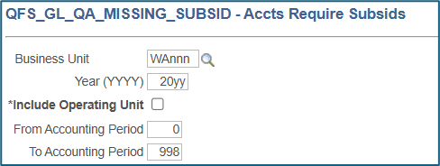 Accts Require Subsids