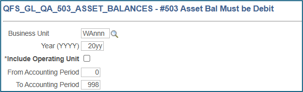 #503 Asset Bal Must be Debit