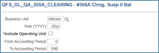 #305A Clrng, Susp 0 Bal