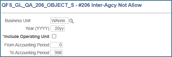#206 Inter Agcy Not Allow