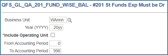 #201 St Funds Exp Must be Dr