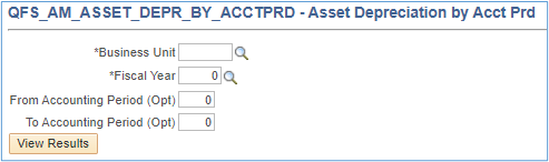 query asset depreciation by period