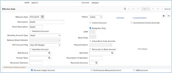 Since accounts are global, the SetID is always WACTC and is controlled by SBCTC staff.