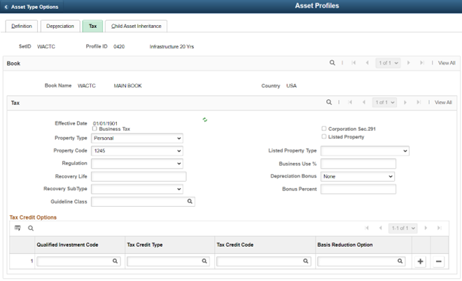 tax asset profiles 