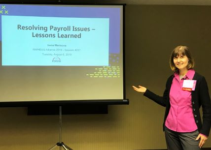 Irena Marinova presents about PeopleSoft payroll