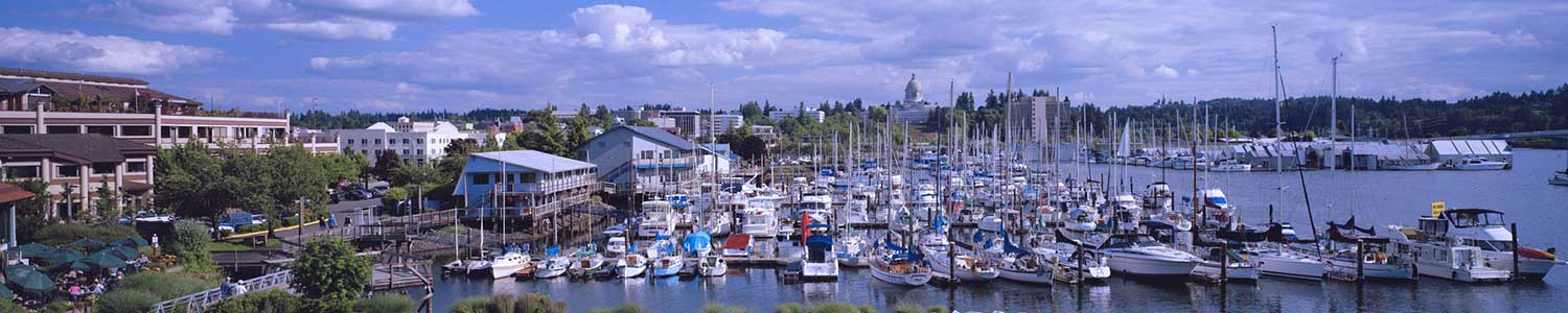 Olympia waterfron with marina