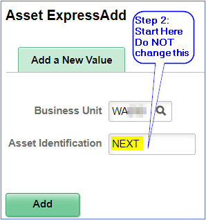 Asset express add