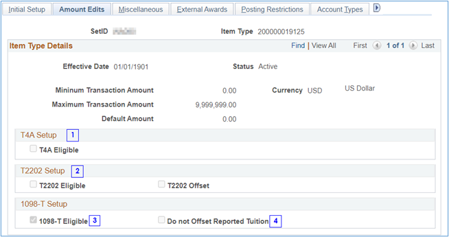 Item types amount edits