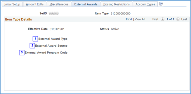 Item types external awards