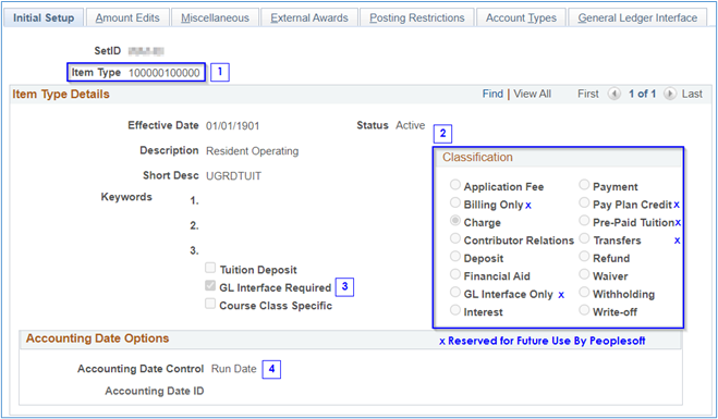 Item types initial setup
