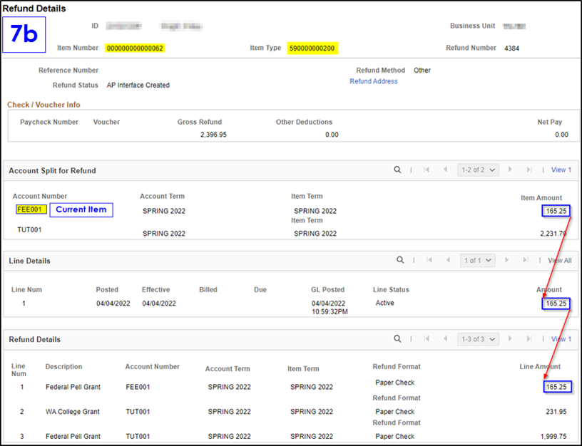 Refunds detail bankmobile